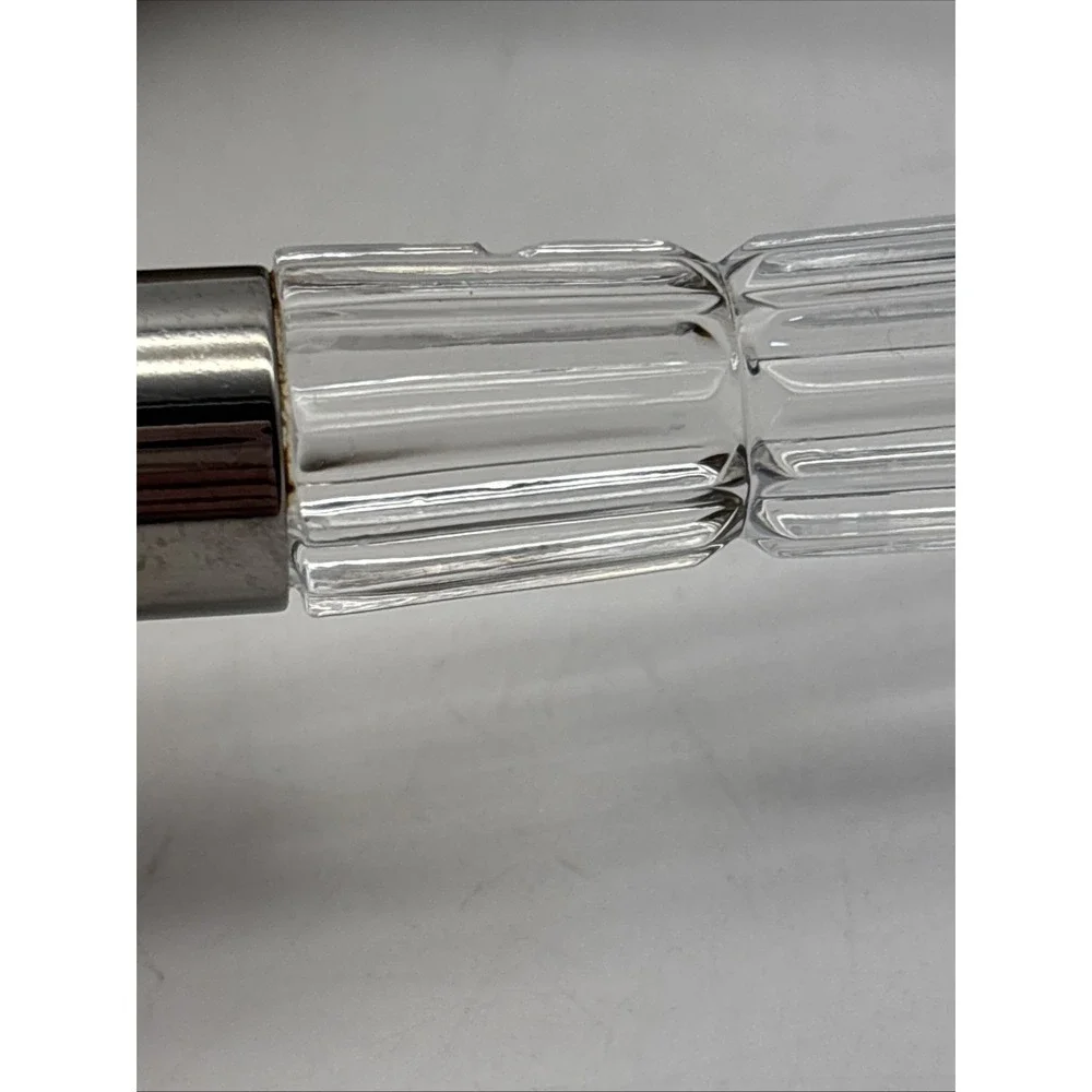 Vintage Waterford Crystal Mens Shaving Razor and Brush CHIP